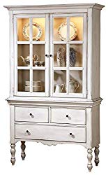 Haggens Rusticated Country Buffet & Hutch in White