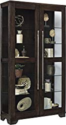 Pulaski P021585 Zadie Collection Two Door Curio Display Cabinet, 44″ x 16″ x 80″, Oak Brown