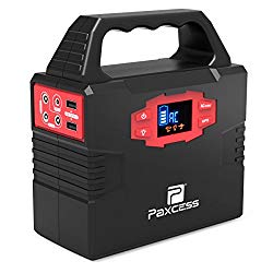 100-Watt Portable Generator Power Station, 40800mAh 151Wh CPAP Battery Pack, Home Camping Emergency Power Supply Charged by Solar Panel/Wall Outlet/Car with Dual 110V AC Inverter, DC 12V, USB Ports