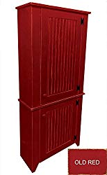 Sawdust City Tall Kitchen Cabinet (Old Red)