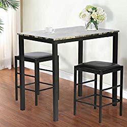 Dining Kitchen Table Dining Set Marble Rectangular Breakfast Wood Dining Room Table Set Table and Chair for 2