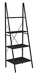 Niche NSBC7224EB Soho Modern Ladder A Frame Bookcase, 72″ H x 24″ W, Ebony