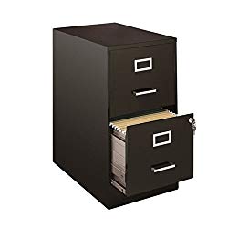 Scranton and Co 2 Drawer File Cabinet in Black