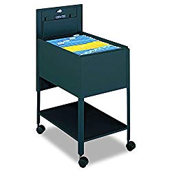 Safco Products Mobile Locking Legal File Cart 5353PT, Tan, Legal Size, Locking Top, Swivel Wheels