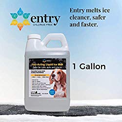 Branch Creek Entry Chloride-Free, Non- Toxic, Liquid Snow and Ice Melt Safer for Pets, Plants, Floors, Concrete, Sidewalks, and Metal for Residential or Commercial Use (1 Gallon)