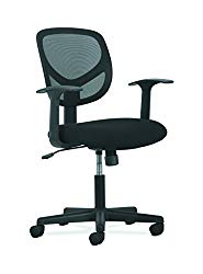 HON Sadie Swivel Mid Back Mesh Task Chair with Arms – Ergonomic Computer/Office Chair (HVST102)