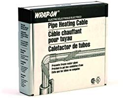 WRAP-ON Pipe Heating Cable – 80-Feet, 120 Volt, Built-in Thermostat, Low Wattage – 31080
