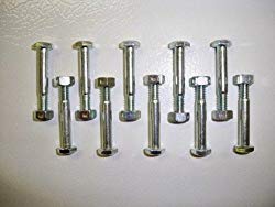 10 Pack, Shear Pins and Nuts, Replaces Ariens 510016, 51001600, 532005, 53200500.
