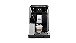 Delonghi Prima Donna Class Super Automatic Espresso Machine with Double Boiler, Milk Frother, Mobile App and 3.5’ Color Display, Black, ECAM55055