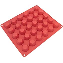 Freshware 30-Cavity Silicone Chocolate, Candy and Peanut Butter-Cup Mold