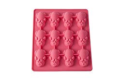 Mobi 12 Little Pigs in a Blanket Silicone Baking Mold, Pink