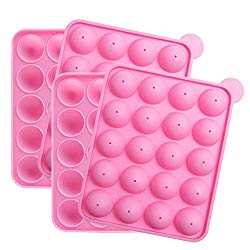 Tosnail 2 Pack of 20-Cavity Silicone Cake Pop Mold – Great for Hard Candy, Lollipop and Party Cupcake