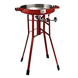 FireDisc – Deep 36″ Backyard Portable Plow Disc Cooker – Fireman Red | Portable Propane Outdoor Camping Grill