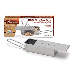 BBQ Smoker Box – Stainless Steel Barbeque Smoke Box with Easy Handle and Sliding Lid – Infuse Smoke Flavor Easily on Barbecue