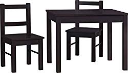 Ameriwood Home Hazel Kid’s Table and Chairs Set, Espresso