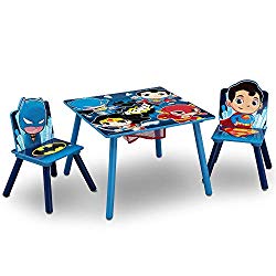 Delta Children Kids Chair Set and Table, DC Super Friends | Batman | Superman | Wonder Woman | The Flash