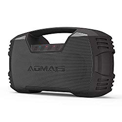AOMAIS GO Bluetooth Speakers,Waterproof Portable Indoor/Outdoor 30W Wireless Stereo Pairing Booming Bass Speaker,30-Hour Playtime with 8800mAh Power Bank,Durable for Home Party,Camping(Black)