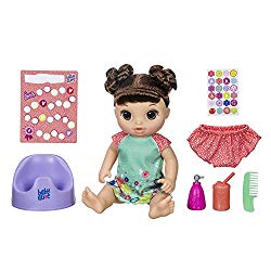 Baby Alive Potty Dance Baby: Talking Baby Doll with Brown Hair, Potty, Rewards Chart, Undies & More, Doll That “Pees” On Her Potty, For Girls & Boys 3 Years Old & Up