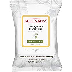 Burt’s Bees Facial Cleansing Towelettes for Sensitive Skin- 30 Count