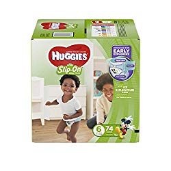 Huggies Little Movers Slip-On Diapers, Size 6, 74 Count
