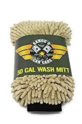 Sarge’s Car Care .50 CAL CAR WASH MITT – XL-Size (11″x7″) – Premium Chenille Microfiber for Scratch & Swirl-Free Results & Maximum Absorption of Soapy Water – Great for RV & Motorcycles