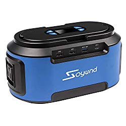 soyond Solar Generator 222Wh 60000mAH Portable Power Station with 110V AC Outlets, 4 DC Ports, USB Quick Charger 3.0, Emergency Rechargeable Power Inverter for CPAP Emergence Home Camping