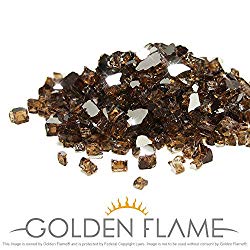 Golden Flame 10-Pound x 1/2-Inch (Fire Glass) Rich-Copper Reflective