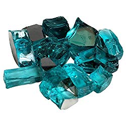 Midwest Hearth Tropical Blue Reflective Fire Pit Glass 1/2-Inch (10-Pound Jar)