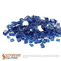 Starfire Glass 10-Pound “Fire Glass”  1/2-Inch Cobalt Blue Reflective