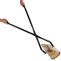 Sunnydaze 40 Inch Log Claw Grabber, Large Fire Tong Tool for Easily and Safely Moving Firewood, Black