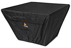 Outland Fire Table UV & Water Resistant Durable Cover for 36-Inch Square Series 410 Outdoor Propane Fire Pit Tables, Square 37-Inch x 26-Inch – Breathable Venting with Mesh Barriers & Watertight Seams