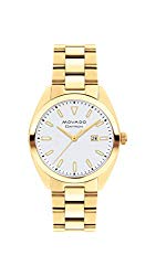 Movado Women’s Heritage Yellow Gold Watch with a Printed Index Dial, Gold/Silver (Model 3650038)