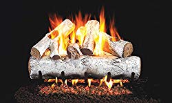 Real Fyre 30-inch White Birch Vented Gas Logs Bundled with G4 Burner Kit (Natural Gas)
