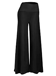 Arolina Women’s Stretchy Wide Leg Palazzo Lounge Pants(Black,3XL)