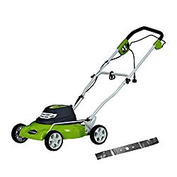 GreenWorks 12 Amp Corded 18-Inch Lawn Mower with Extra Blade 25012