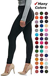 Lush Moda Black Buttery Soft Leggings – Variety of Colors – Black, One Size