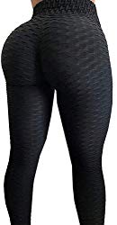SEASUM Women’s High Waist Yoga Pants Tummy Control Slimming Booty Leggings Workout Running Butt Lift Tights S