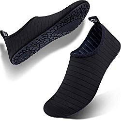 SIMARI Womens and Mens Water Shoes Quick-Dry Barefoot for Beach Swim Surf Yoga Exercise SWS001 Black 6.5-7.5
