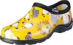 Sloggers Women’s Waterproof  Rain and Garden Shoe with Comfort Insole, Chickens Daffodil Yellow, Size 9, Style 5116CDY09