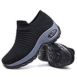Women’s Walking Shoes Sock Sneakers – Mesh Slip On Air Cushion Lady Girls Modern Jazz Dance Easy Shoes Platform Loafers