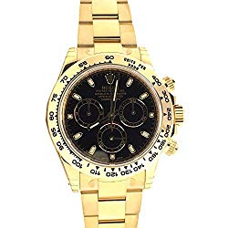 Rolex Cosmograph Daytona 40 Black Dial Gold Men’s Watch 116508