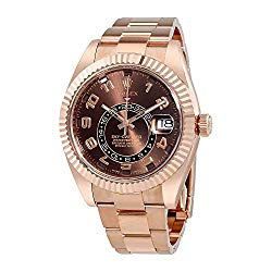 Rolex Sky Dweller Chocolate Dial 18K Everose Gold Rolex Oyster Automatic Mens Watch 326935CHAO