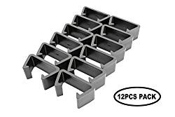 Dineli 12PCS Pack Outdoor Furniture Set Sofa Clips Patio Sectional Connectors Wicker Sofa Furniture Accessories Alignment Fasteners Non-Slip Clamps Clips for Rattan Furniture Garden Sofa