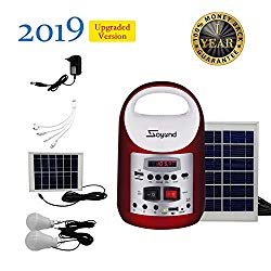 soyond Portable Solar Generator with Panel, Solar Powered Electric Generator Kit (Red)