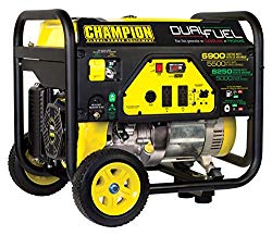 Champion 5500-Watt Dual Fuel Portable Generator with Wheel Kit