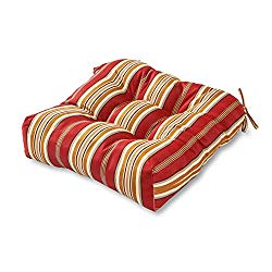 Greendale Home Fashions 20-Inch Indoor/Outdoor Chair Cushion, Roma Stripe
