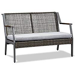 Real Flame 9704-GRY Calvin Love Seat, Gray