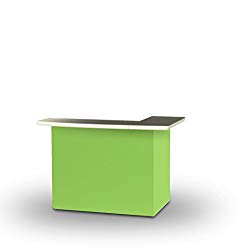 Best of Times 2000W1331 Solid Lime Green Portable Patio Bar Table, One Size, L-Shaped