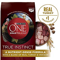 Purina ONE High Protein Natural Dry Dog Food; SmartBlend True Instinct With Real Turkey & Venison – 36 lb. Bag