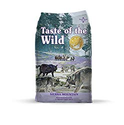 Taste of the Wild Grain Free High Protein Real Meat Recipe Sierra Mountain Premium Dry Dog Food, 28 lb